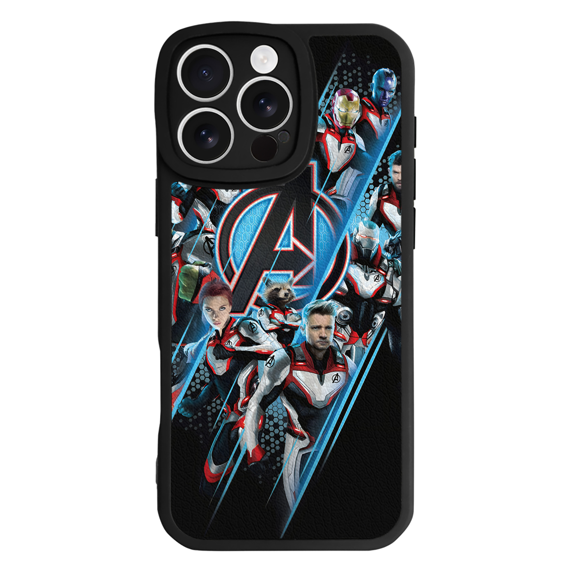 （画像用） アベンジャーズ The Avengers 【iPhone 16シリーズ対応】シリコンスマホケース（レザー調） 材質：シリコン